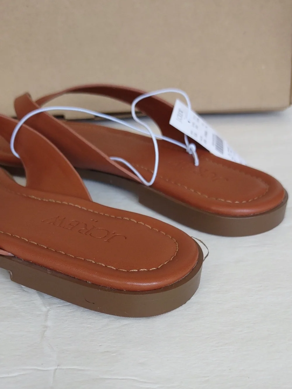 BRAND NEW J. Crew Tan Leathe (SYNTHETIC) THONG SANDAL